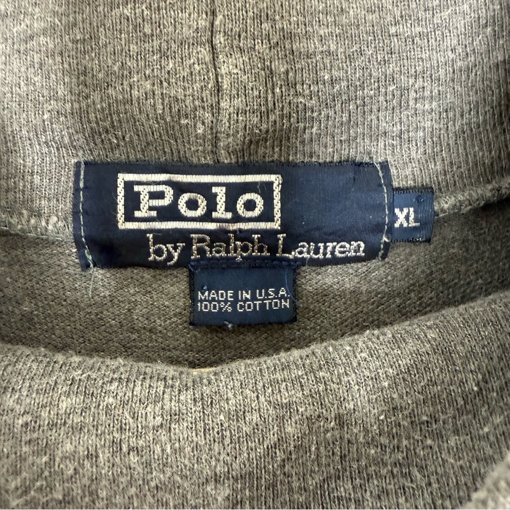 Polo Ralph Lauren Men’s XL Turtleneck Gray Sweater 100% Cotton Made in USA - Picture 4 of 6